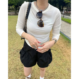 Side pocket nylon shorts