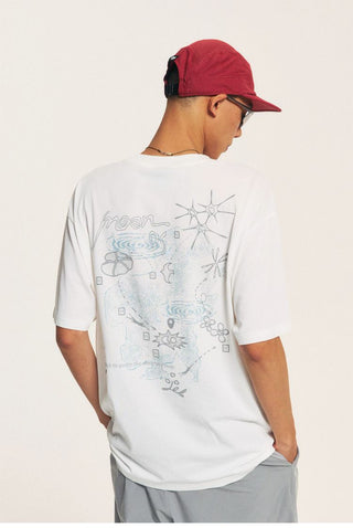 [Monterest] Quick-Dry Reflective Print T-Shirt