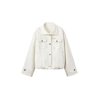 [NOTAWEAR] Washed Denim Cropped Jacket