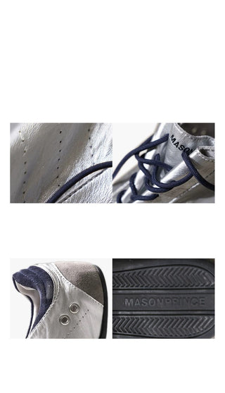 [MASONPRINCE] Aero Metallic Silver Sneakers