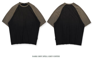 [moromoro2] Ultra Thin Contrast Raglan Sleeve  T-Shirt