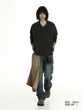 MASONPRINCE Collar Button Cardigan