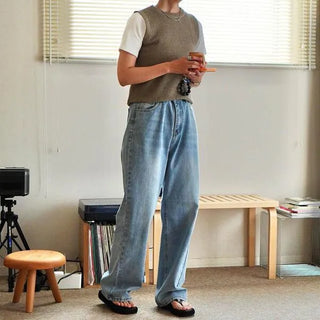 Light blue denim pants