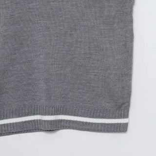 V-neck knit vest