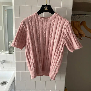 butter twist half sleeve knit