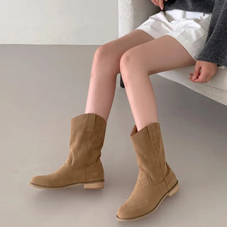 Suede mid-calf boots (2 colors)