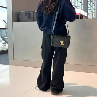 Pintuck cargo pants