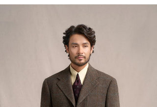 [CULTUM] 1930s Wool Herringbone Check Blazer