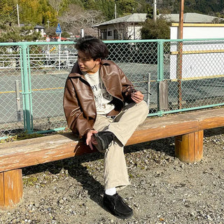 Faux leather jacket