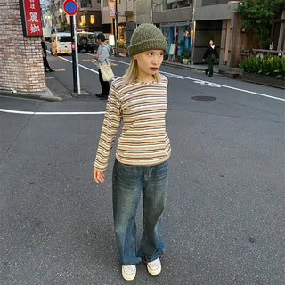 Unisex Washed Wide Denim Pants