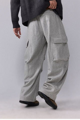 [Monterest] Wool Blend Wide Cargo Work Pants