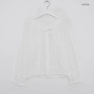 Pintuck lace blouse