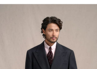 [CULTUM] Wool Twill Double-Breasted Peak Lapel Suit