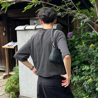 Two-tone border boxy T-shirt