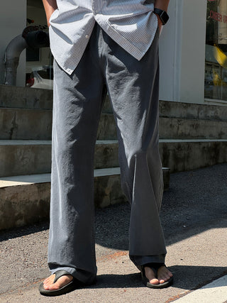 Libero Pigment Linen Long Wide Pants