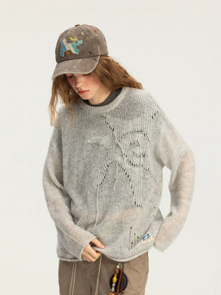 [Monterest] Mohair Blend Openwork Starfish Sweater