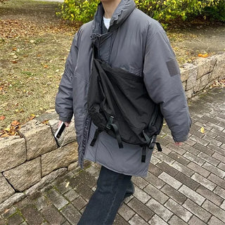 Oversized nylon sling bag