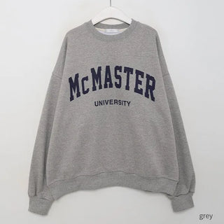 Fleece-lined printed sweatshirt