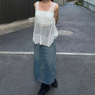 Net knit camisole set