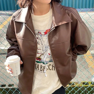 Faux leather jacket