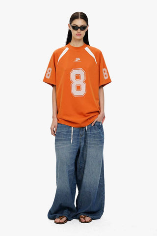 [MASONPRINCE] Combed Cotton No.8 Jersey T-Shirt