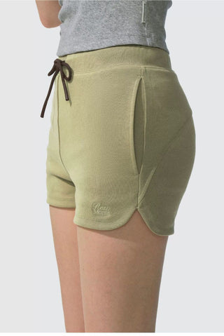 [Monterest] Drawstring Logo Embroidered Sweat Shorts