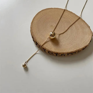 Double Ball Long Necklace