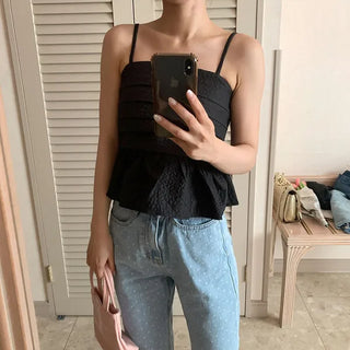 Pintuck Flare Top