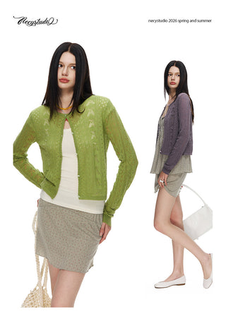 [NECY] Blossom Open Walk Knit Cardigan (2color)