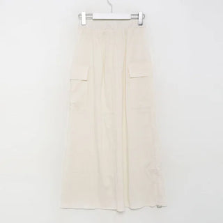 Side-shirred nylon skirt
