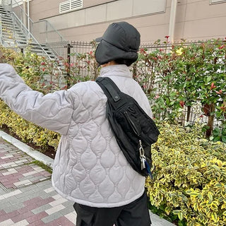Quilted loose jacket