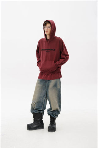 [MASONPRINCE] Layered Fake Two-Piece Hooded Sweatshirt