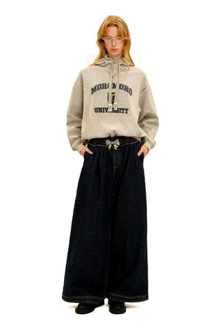 [Moromoro2] Preppy Badge Embroidered T-Shirt /  Hoodie