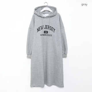 Fleece-lined hooded dress