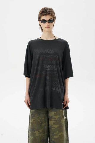 [MASONPRINCE] Cotton-Linen Graffiti Print Tank Top / Tee