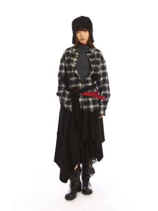 [NeverSeez] Woven Check Casual Shirt