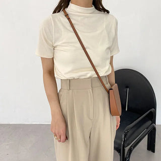 daily soft half neck T