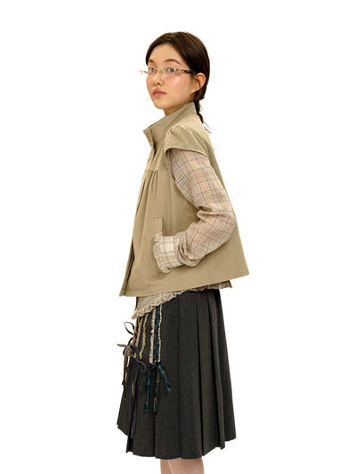 [Moromoro2] Puff Sleeve A-Line Short  Jacket