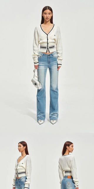 [NOTAWEAR] Wave Washed Slim Straight Jeans