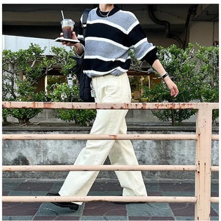 Asymmetrical Border Knit