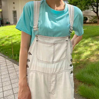 Colored cropped short-sleeved T-shirt