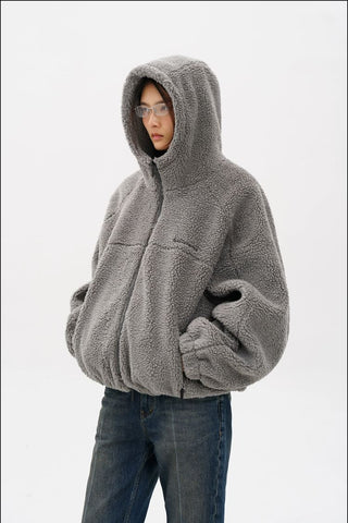 [MASONPRINCE] Fleece Hooded Jacket
