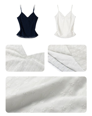 [NECY] Floral Lace Slim Camisole (2color)