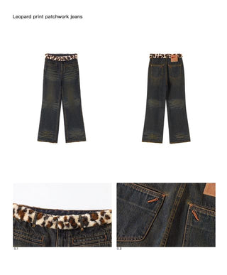 CONP Leopard Patchwork Jeans