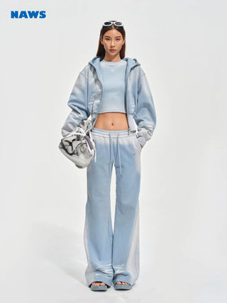 [NOTAWEAR] Sand Washed Cropped Hooded  Jacket