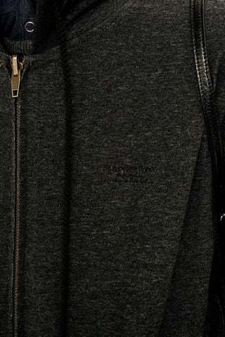 [Moromoro2] Raw-Edge Reversible Waffle Zip  Hoodie