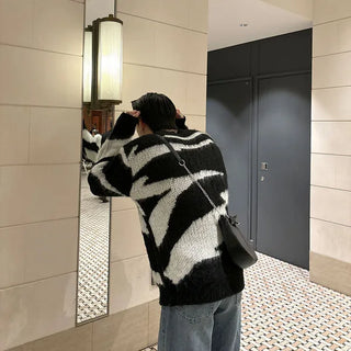 (Unisex) Oversized Zebra Knit