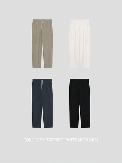 Snow Fleece-Lined Corduroy Tapered Pants
