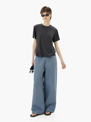 [MASONPRINCE] Faded Curved-Cut Pants
