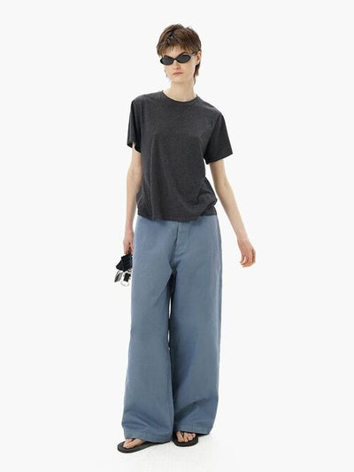 [MASONPRINCE] Faded Curved-Cut Pants